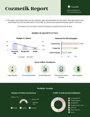 Free  Template: Celtic Data Report Template