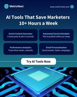 Free accessible Template: AI Marketing Facebook Social Media Template