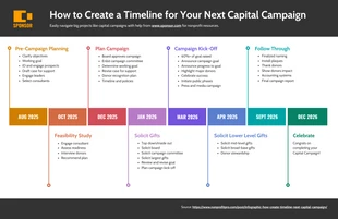 Free  Template: Nonprofit Capital Campaign Timeline Infographic Template