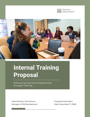 Free  Template: Internal Training Proposal Template