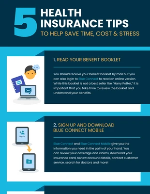 business  Template: 5 Health Insurance Example Tips Infographic Template