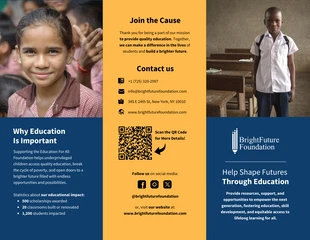 business interactive Template: Education Fundraising Tri-fold Brochure