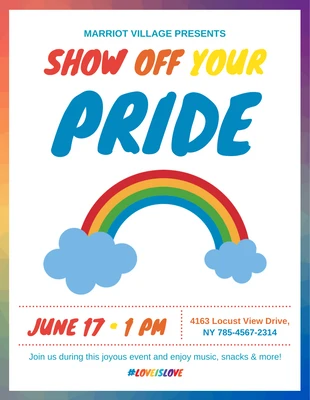 Free  Template: Colorful LGBTQ Pride Event Flyer Template