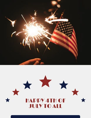 Free  Template: Happy 4th of July Pinterest Post