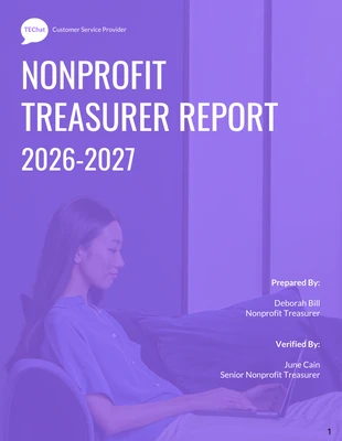 premium  Template: Nonprofit Treasurer Report Template