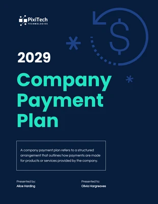 Free  Template: Dark Neon Payment Plan Template