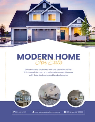 Free  Template: Modern Luxury Home For Sale Flyer Template