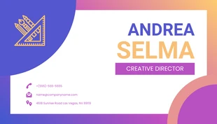 Free  Template: Gradient Colorful Modern Rainbow Personal Business Card