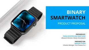 business  Template: Cornflower Blue Smartwatch Product Presentation Template