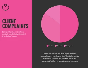 business  Template: Client Complaints Pie Chart Template