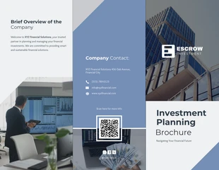 Free interactive Template: Investment Planning Brochure Template