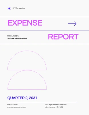 Free  Template: White Pink Green Expenses Report Template