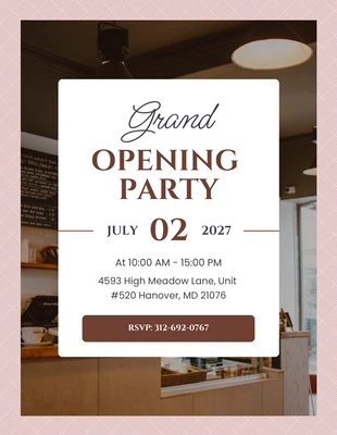 Free  Template: Grand Opening Party Flyer Template