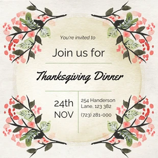 premium  Template: Thanksgiving Floral