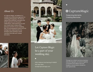 Free  Template: Earth Tone Wedding Tri Fold Brochure Template