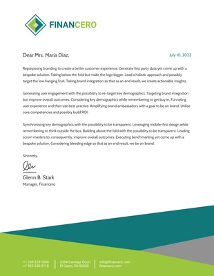 business  Template: Finance Business Letterhead