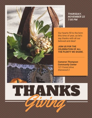 Free  Template: Thanksgiving Poster 