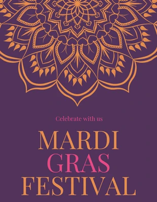 Free  Template: Traditional Mardi Gras Pinterest Post