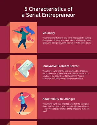 business  Template: Maroon Entrepreneurship Infographic Template