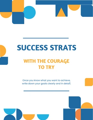 business  Template: Blue Abstract Key Success Poster Achieve Dreams Template