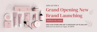 Free  Template: Beige Modern Aesthetic Grand Opening Product Banner