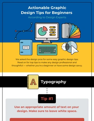 Free  Template: Graphic Design Tips for Beginners Infographic Template