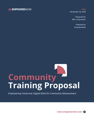 business  Template: Community Training Proposal Template