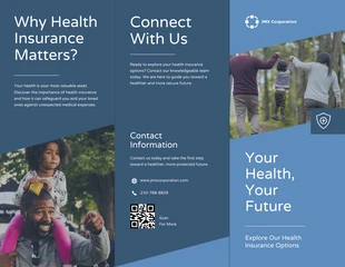 Free  Template: Health Insurance Options Brochure Template