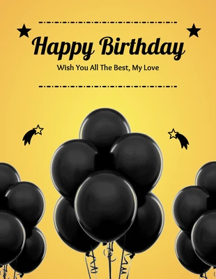 Free  Template: Cream Can Black Happy Birthday Flyer Template