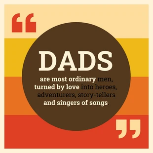 premium  Template: Warm Retro Father's Day Quote Instagram Post