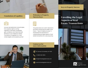 business  Template: Black And Gold Legal Brochure Template