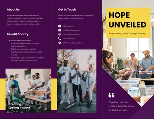 premium  Template: Purple White Charity Brochure Template