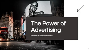 Free  Template: Black Advertising Presentations Template