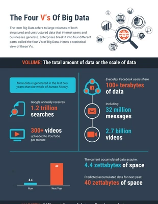 Free  Template: Four V's of Big Data Internet Infographic Template