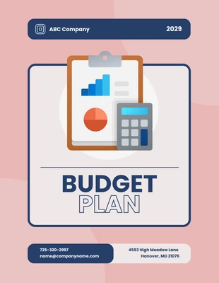 Free  Template: Pink Blue Budget Plan Template