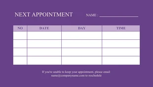 Beige And Purple Modern Aesthetic Beauty Appointment Business Card - Page 2