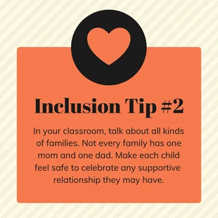 Free  Template: Classroom Inclusion Tips Instagram Post