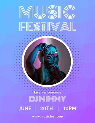 Free  Template: Music Festival Flyer Template