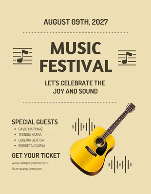 Free  Template: Chamois Music Festival Flyer Template