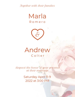 Free  Template: Lovely Wedding Invitation