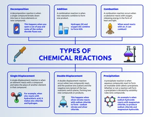 premium  Template: Types of Chemical Reactions Chemistry Concept Map Template