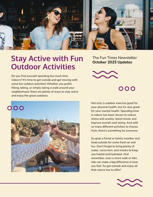 Free  Template: Modern Fun Playful Event Newsletter Template