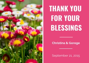 Free  Template: Floral Thank You Card