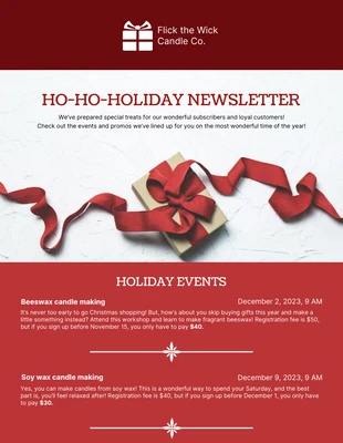 premium  Template: Holiday Newsletter Example Template