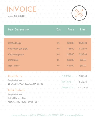 Free  Template: Creative Vintage Invoice Template