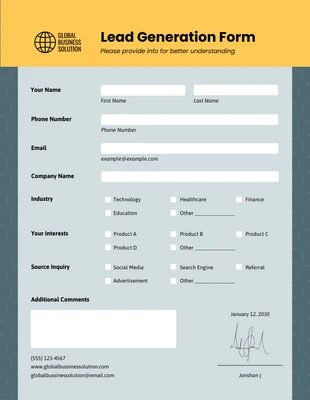 premium  Template: Geyser Lead Generation Form Template