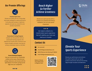 business interactive Template: Ronchi Blue Sport Tri-fold Brochure Template