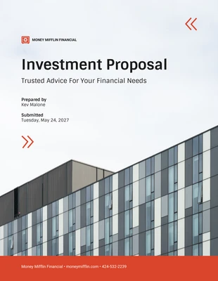 business  Template: Investment Proposal Template