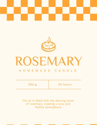 business  Template: Orange Modern Geometric Candle Label