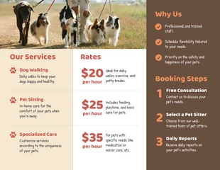 Dog Walking & Pet Sitting Brochure - Page 2